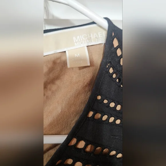 Micheal KorsZebra Eyelet Cotton Cutout Dress - Picture 5 of 8